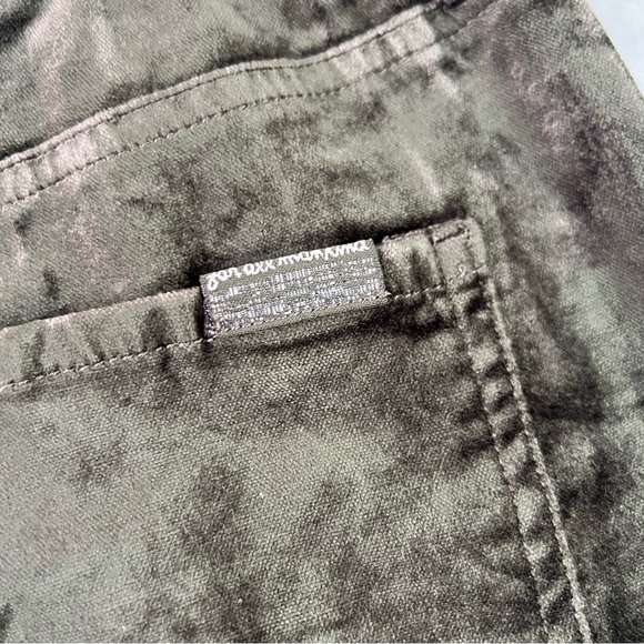 NWT 7 For All Mankind Green Fatigue High Waist Velvet Ankle Skinny Pants Size 26 - Picture 13 of 15